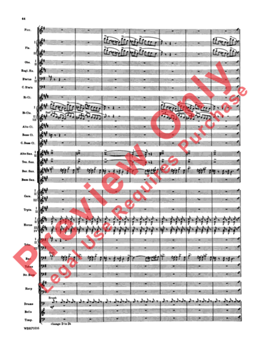Rhapsody in Blue Concert Band scores gallery preview page 47