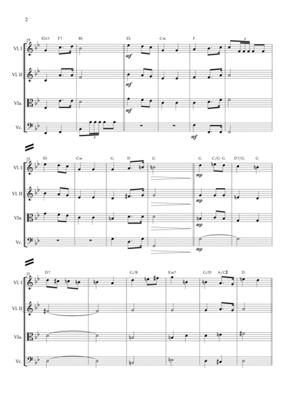 Wedding March (Wagner) Strings Quartet Chords image number null