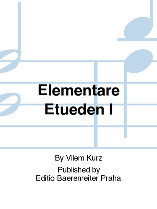 Book cover for Elementare Etüden I