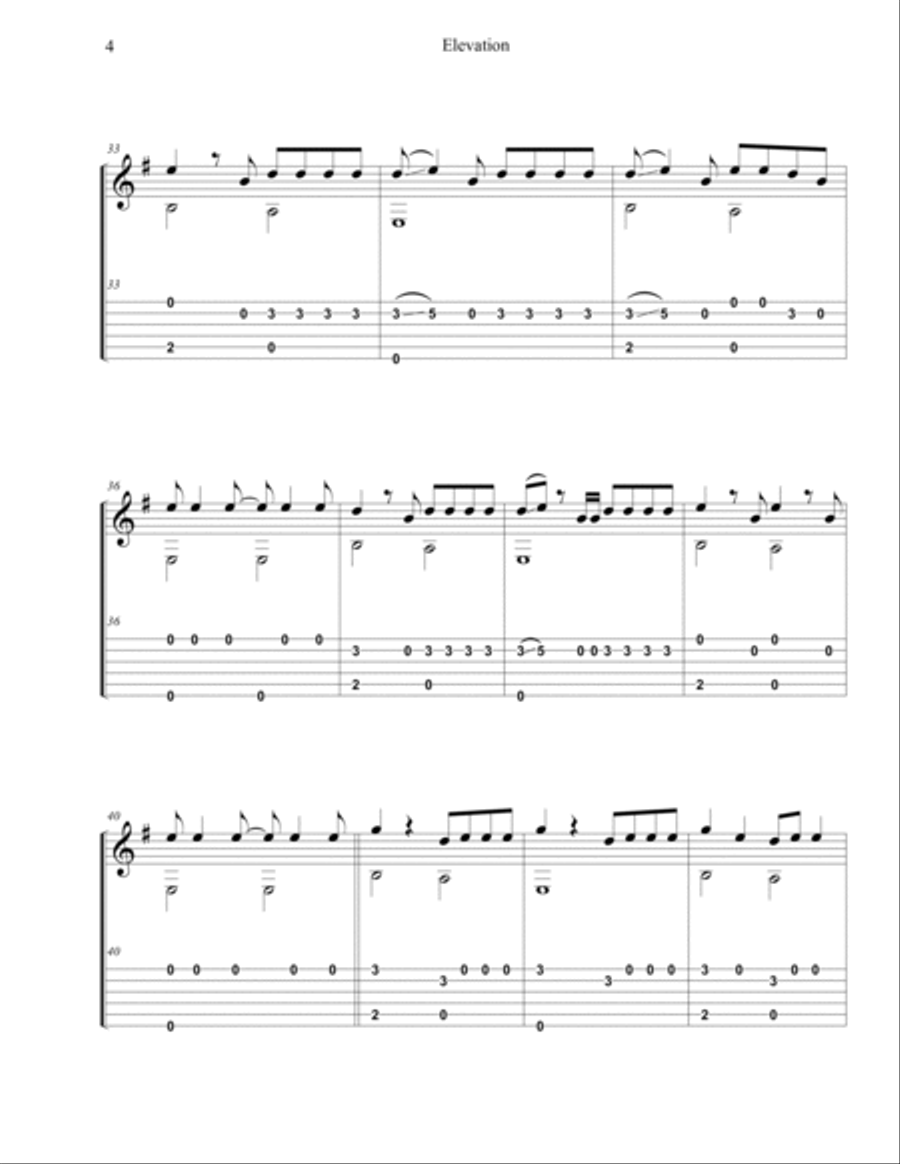 Elevation Elevation Electric Guitar scores gallery preview page 4