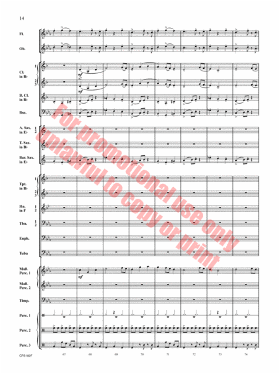 Ghost Run Concert Band scores gallery preview page 15