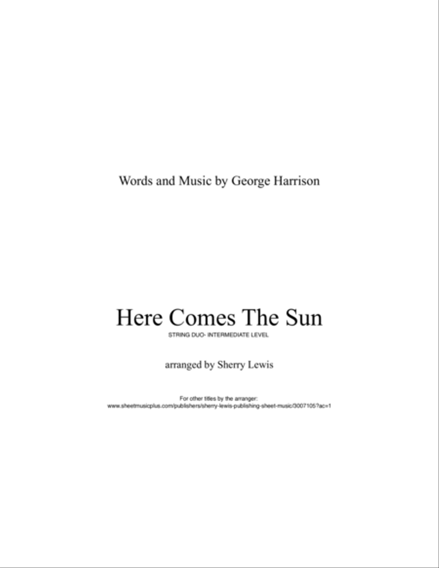 Here Comes The Sun String Duet scores gallery preview page 2