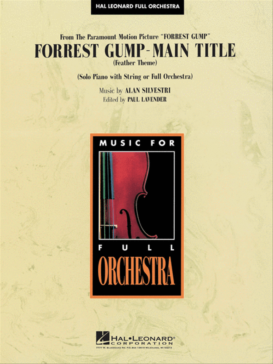 Forrest Gump – Main Theme (Feather Theme) Full Orchestra scores gallery preview page 1