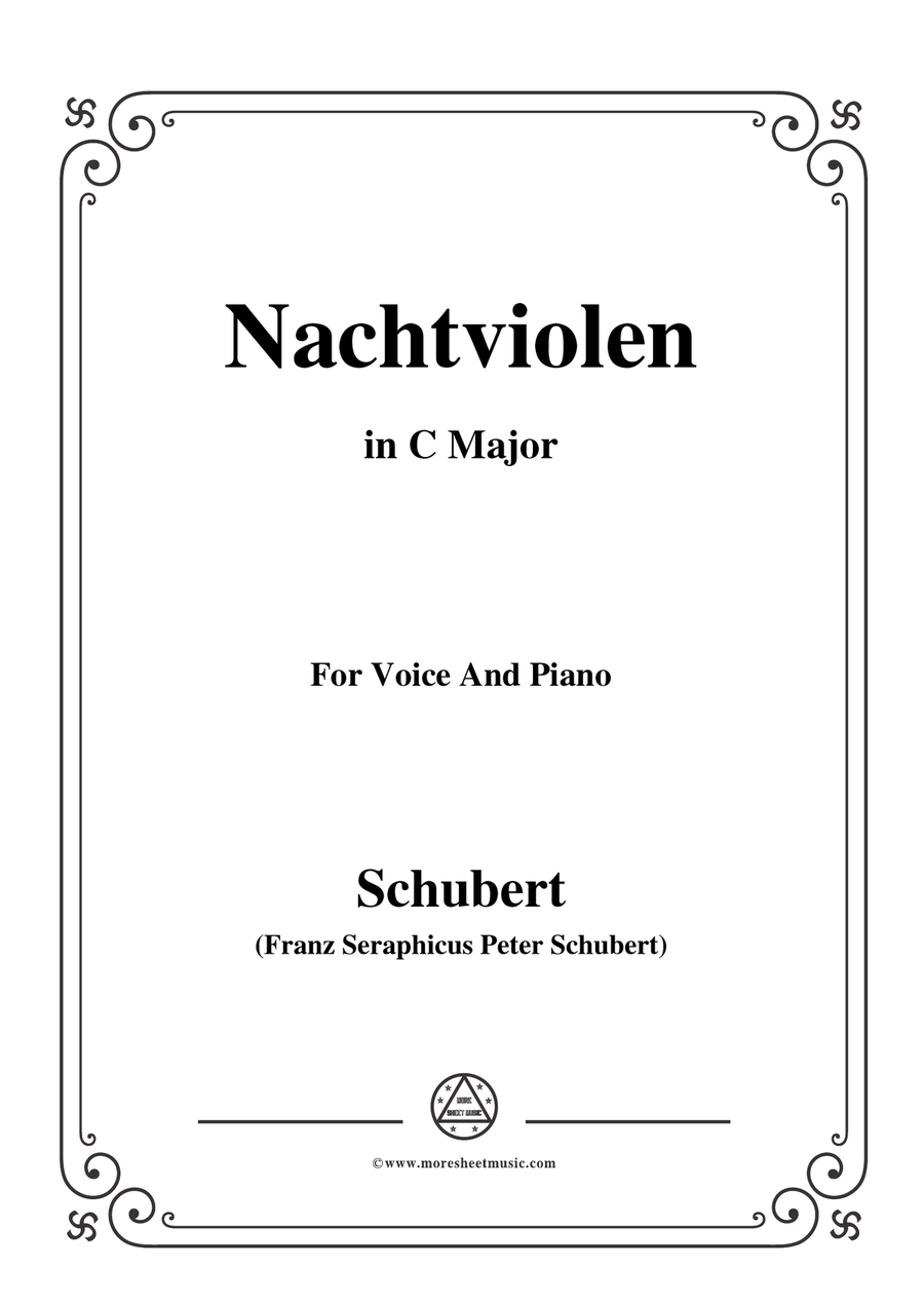 Schubert-Nachtviolen in C Major,for voice and piano