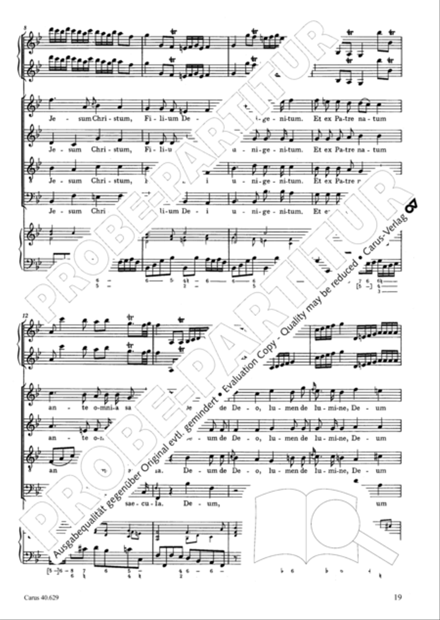 Missa brevis in B flat major 4-Part scores gallery preview page 20
