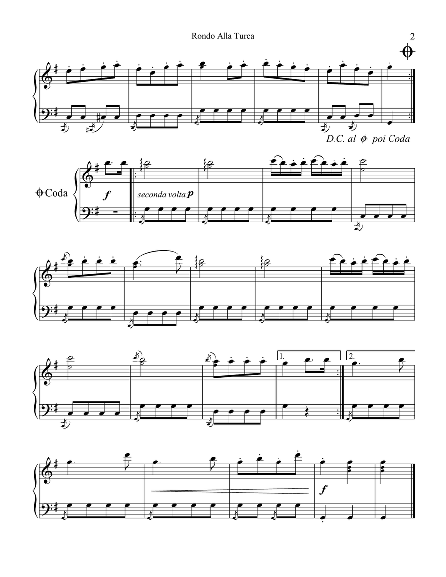 Mozart for easy piano solo - 4 short pieces Piano Method scores gallery preview page 3