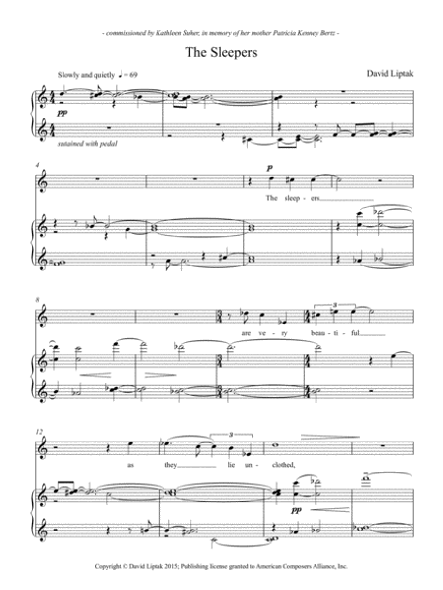 [Liptak] The Sleepers (Piano Reduction) High Voice scores gallery preview page 5