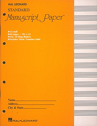 Book cover for Standard Manuscript Paper (Yellow Cover)