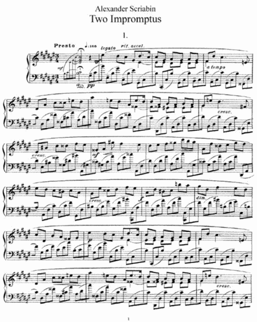 Alexander Scriabin - Two Impromptus Op. 12