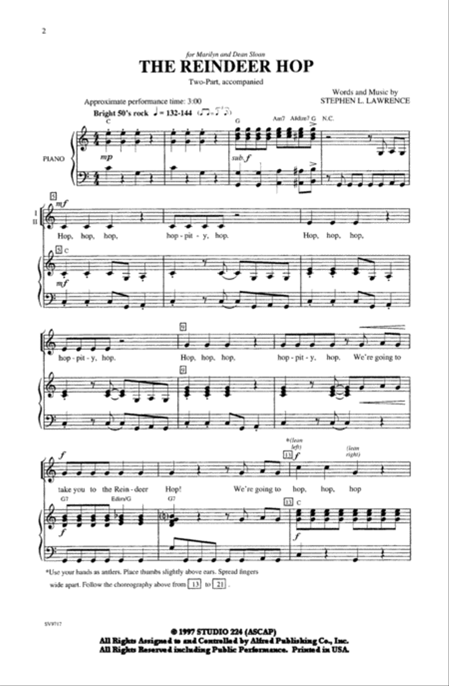 The Reindeer Hop Choir scores gallery preview page 1
