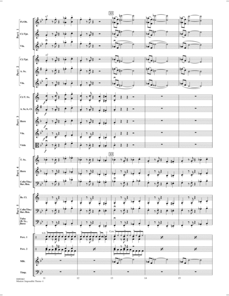Mission: Impossible Theme (arr. Paul Lavender) - Conductor Score (Full Score)