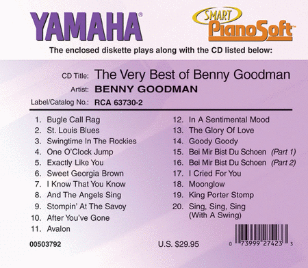 The Very Best of Benny Goodman - Piano Software