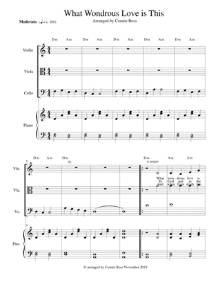 What Wondrous Love is This - Original Lyrics - strings vocal duet and piano