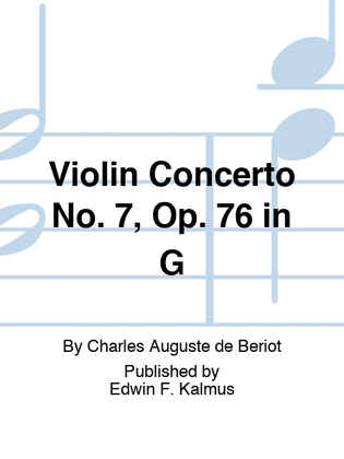 Book cover for Violin Concerto No. 7, Op. 76 in G