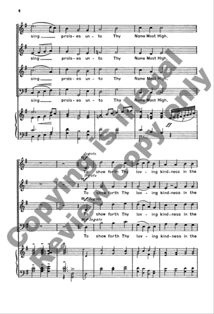 A Good Thing It Is To Give Thanks 4-Part scores gallery preview page 3