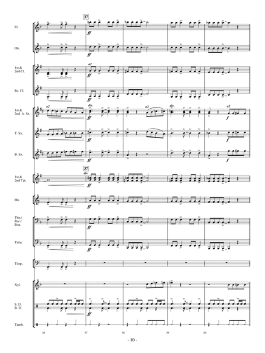 Sax Attack! Concert Band scores gallery preview page 9
