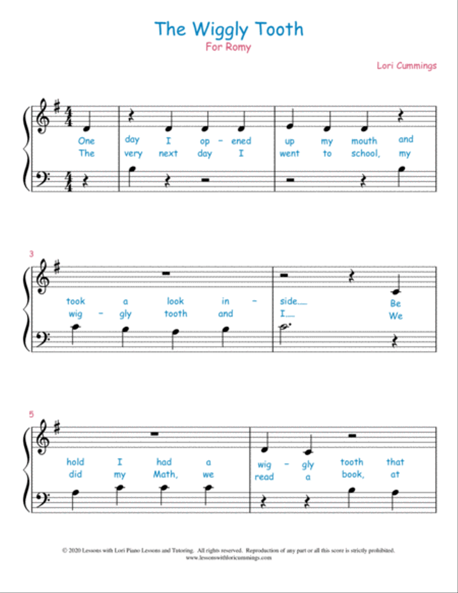 The Wiggly Tooth Piano Method scores gallery preview page 2
