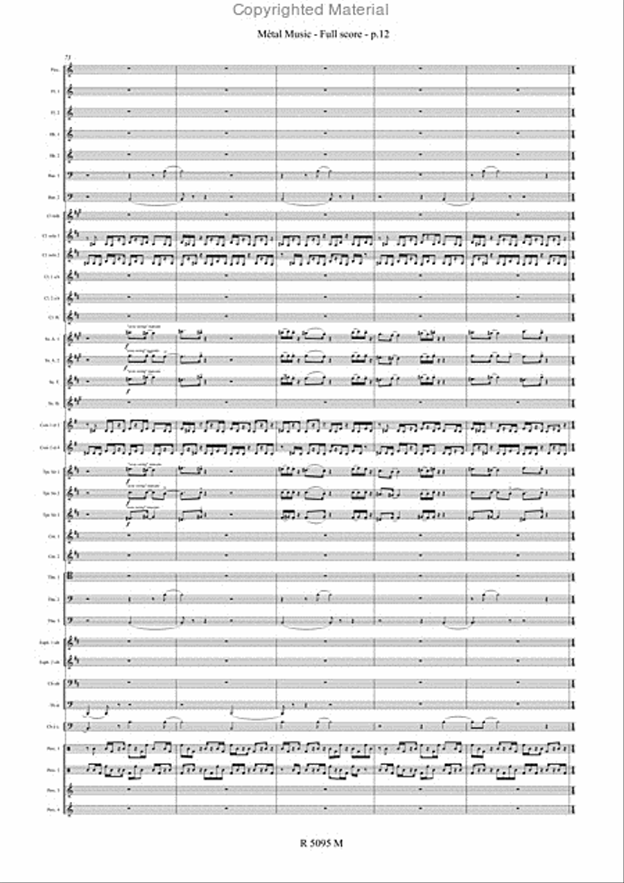 Metal Music Metal Music Concert Band scores gallery preview page 13