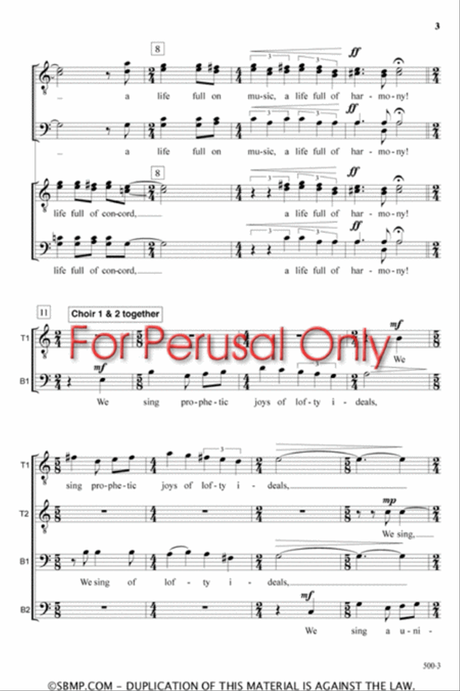 Listen to a Jubilant Song - TTBB Octavo TTBB scores gallery preview page 3