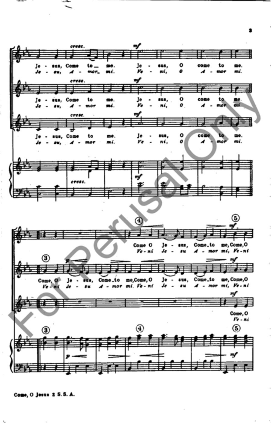 Come, O Jesus, Come To Me SSA scores gallery preview page 3