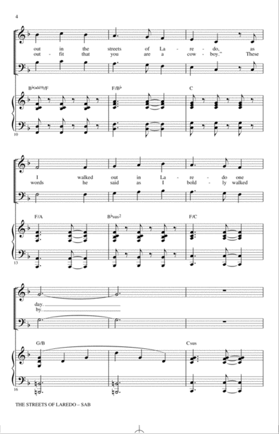 The Streets Of Laredo 3-Part scores gallery preview page 2