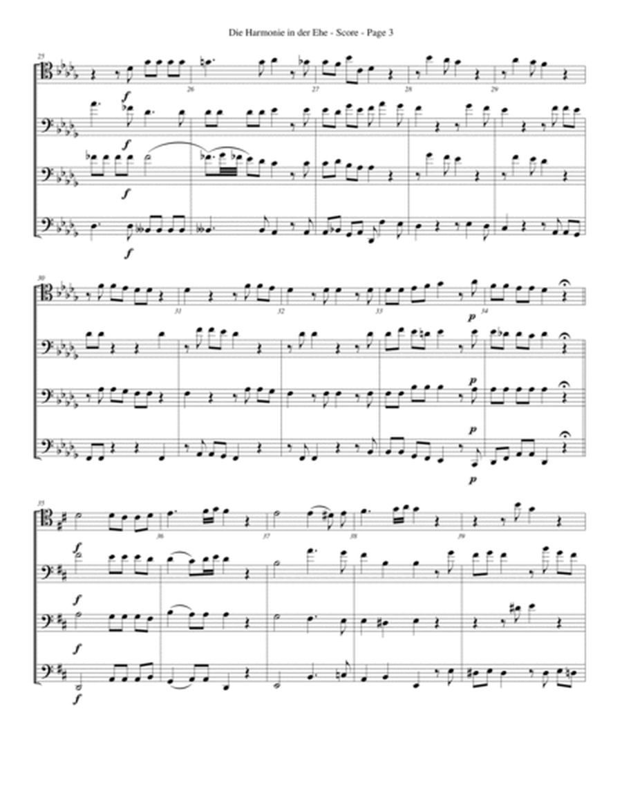 Die Harmonie in der Ehe for Trombone or Low Brass Quartet image number null