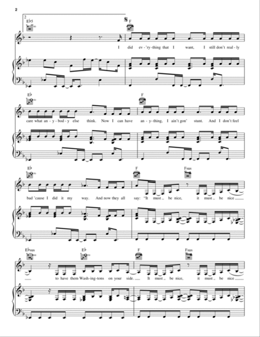 Washingtons By Your Side Washingtons By Your Side Piano, Vocal, Guitar scores gallery preview page 2