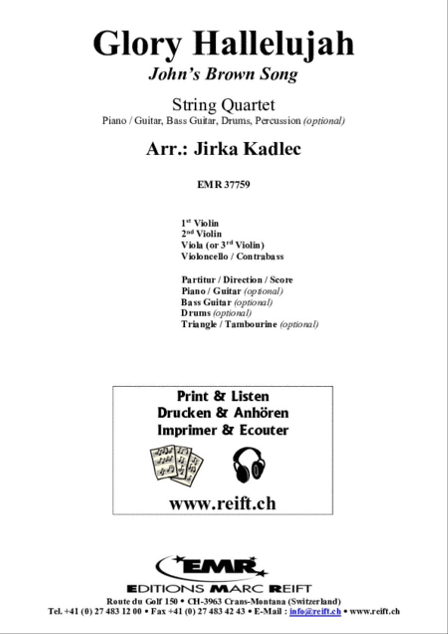 Glory Hallelujah Cello scores gallery preview page 2