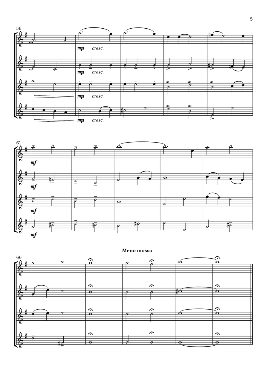 I'll Be Home For Christmas Clarinet Quartet scores gallery preview page 5