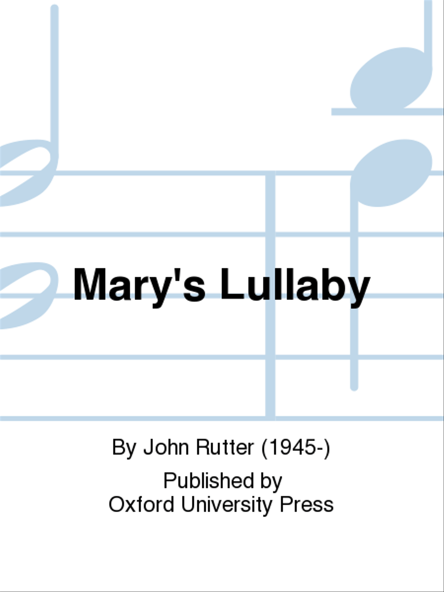 Book cover for Mary's Lullaby