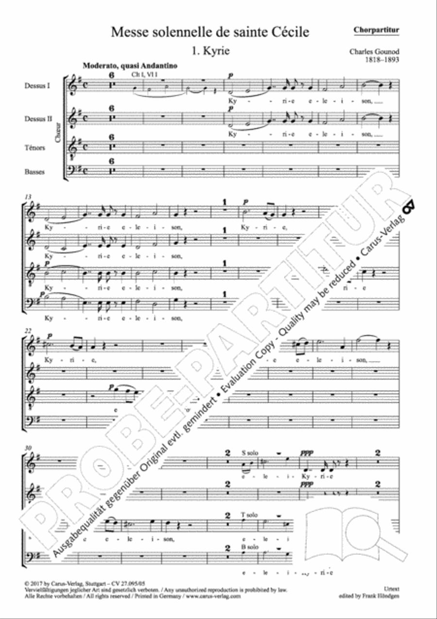 Messe solennelle de sainte Cecile Messe solennelle de sainte Cecile STB scores gallery preview page 4