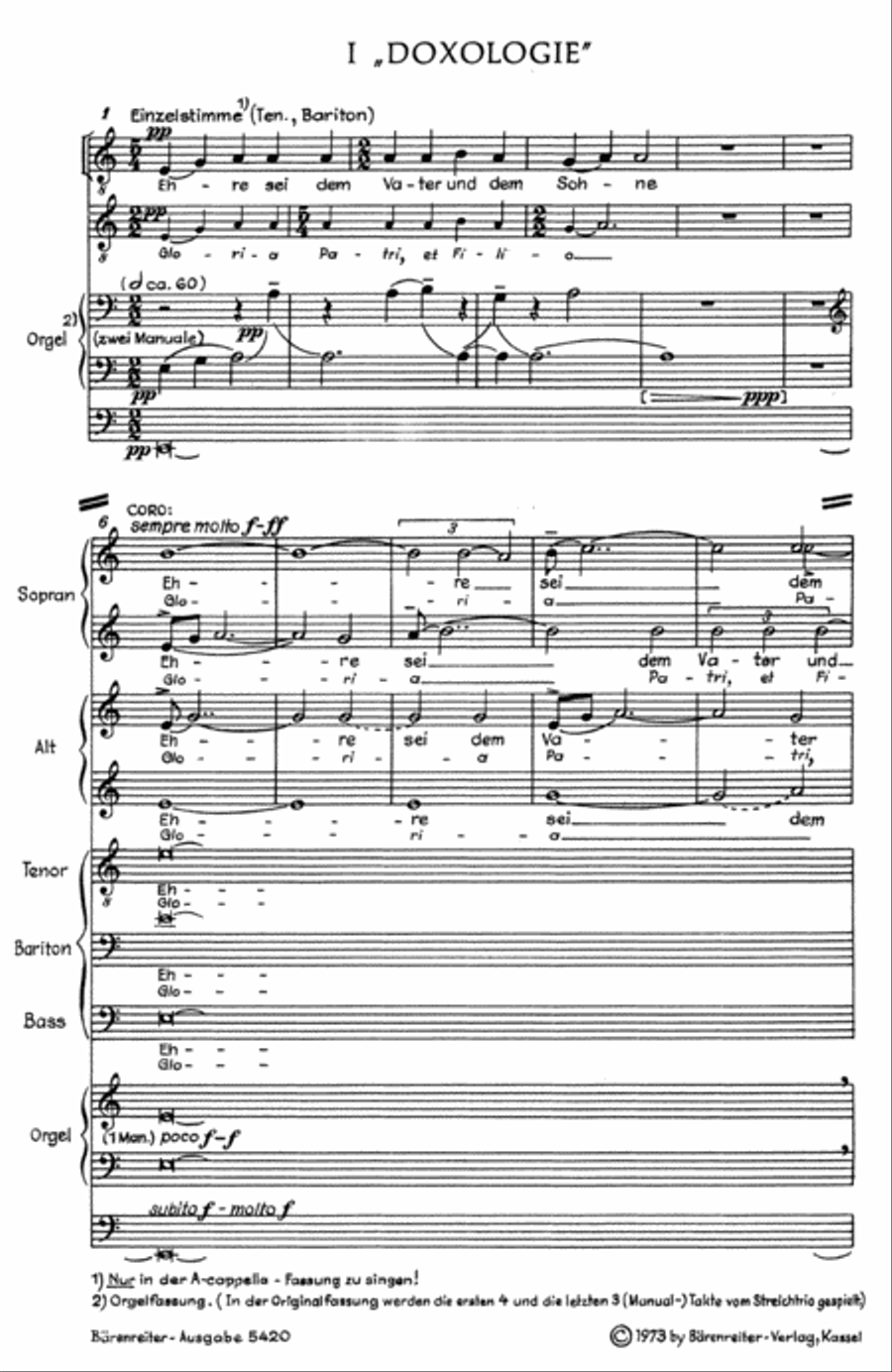 Kleine deutsche Messe (Missa brevissima) (1969) A Cappella scores gallery preview page 2