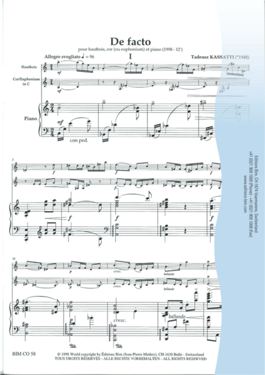 De facto Oboe scores gallery preview page 2