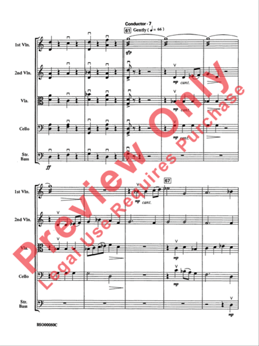 Fantasia for Strings String Orchestra scores gallery preview page 9