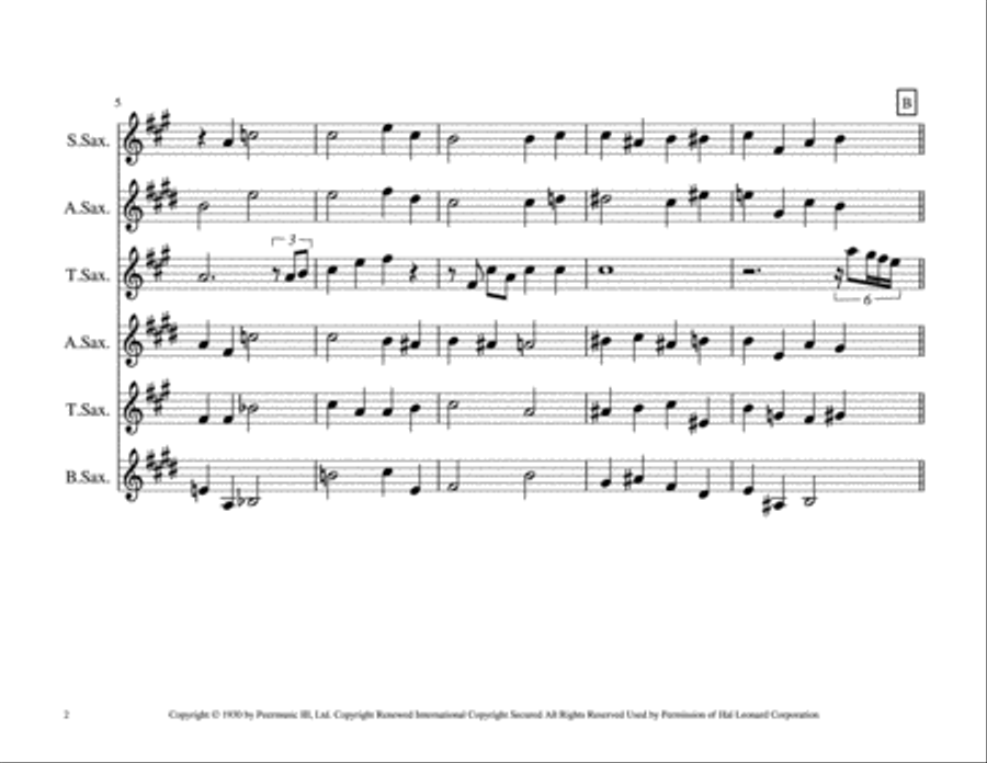 Georgia On My Mind Woodwind Quartet scores gallery preview page 2