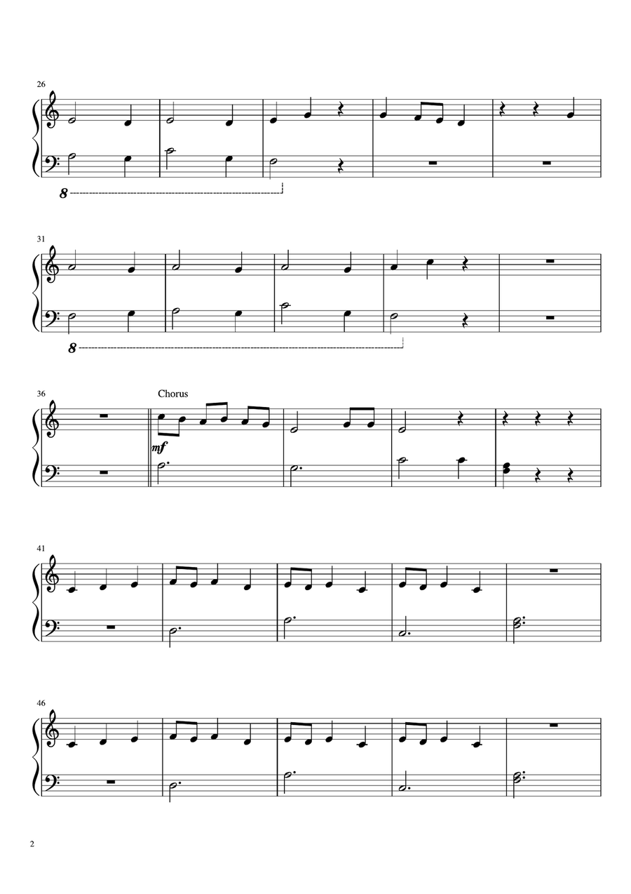 When The Party's Over Easy Piano scores gallery preview page 2