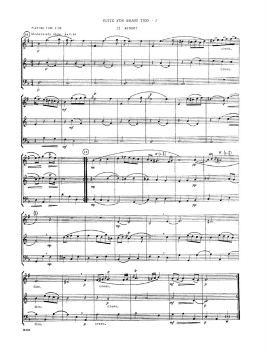 Suite For Brass Trio Brass Trio scores gallery preview page 3