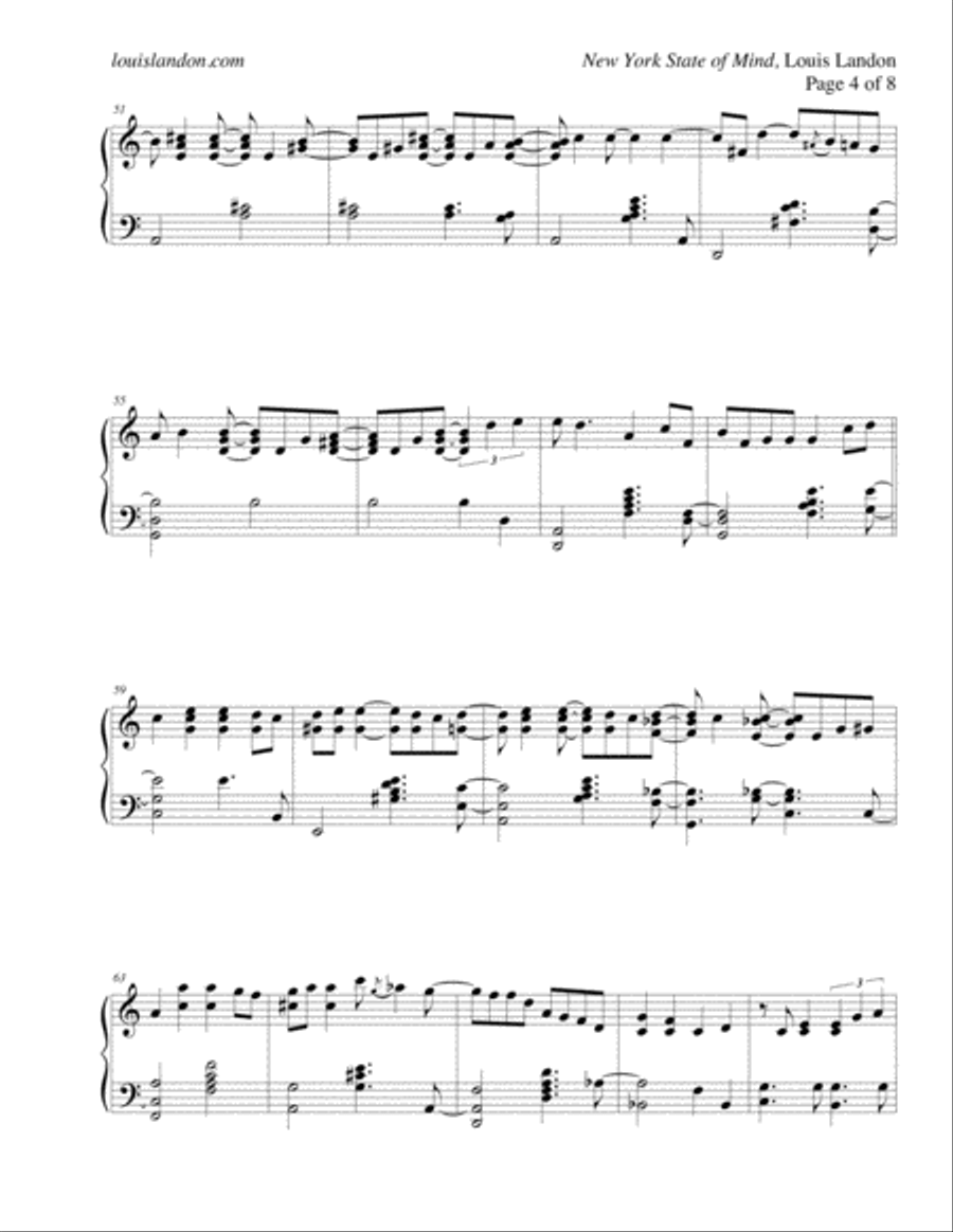 New York State Of Mind Piano Solo scores gallery preview page 5