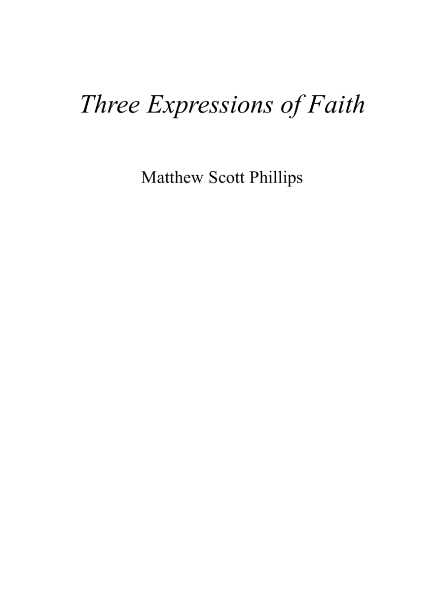 Three Expressions of Faith Three Expressions of Faith Organ Solo scores gallery preview page 1