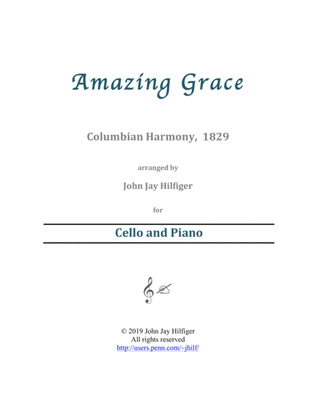 Amazing Grace for Cello and Piano