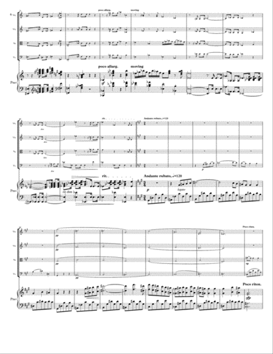 Neo-classical / Classical Piano Quintet, op. 58 Piano Quintet scores gallery preview page 6