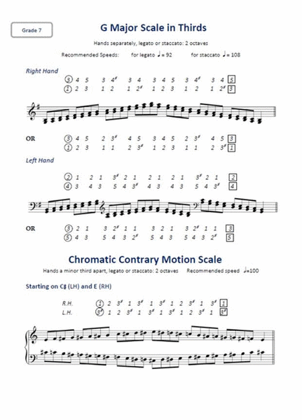 Scales and Arpeggios for Piano Grades 6 & 7
