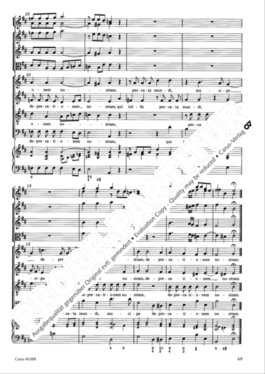 Introduzione e Gloria 4-Part scores gallery preview page 70