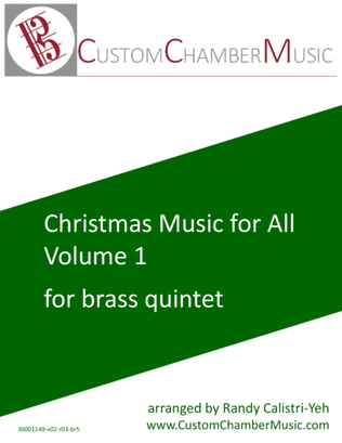 Book cover for Christmas Carols for All, Volume 1 (for Brass Quintet)