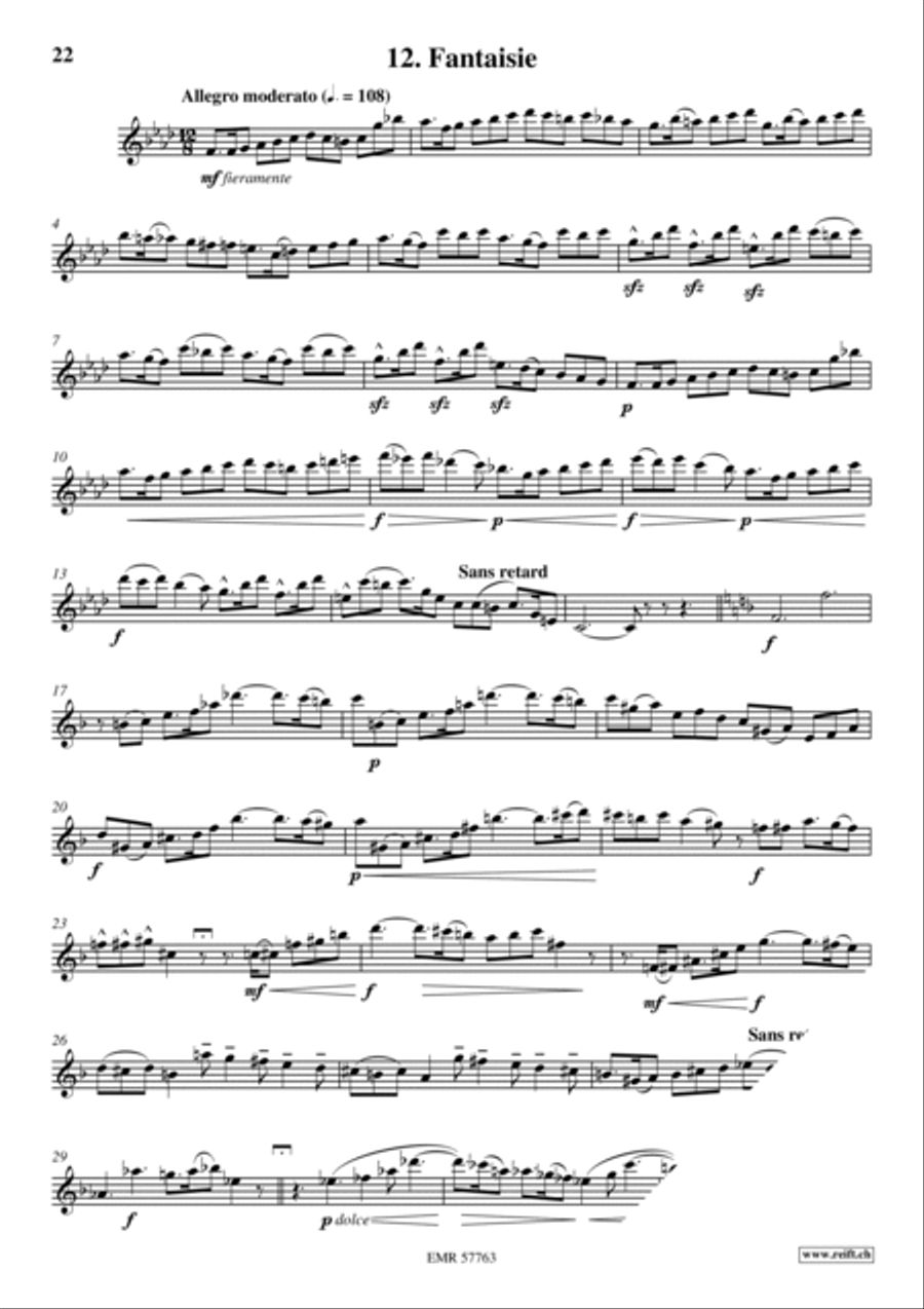 36 Etudes Transcendantes Flute Solo scores gallery preview page 14