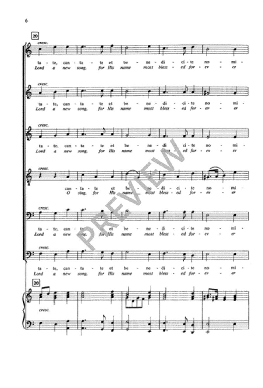 Cantate Domino - SSATBB SSATBB scores gallery preview page 7
