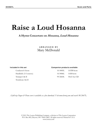 Raise a Loud Hosanna - Brass and Handbells Score and Parts