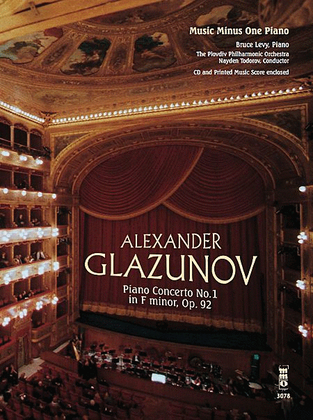 Book cover for Glazunov - Concerto No. 1 in F Minor, Op. 92