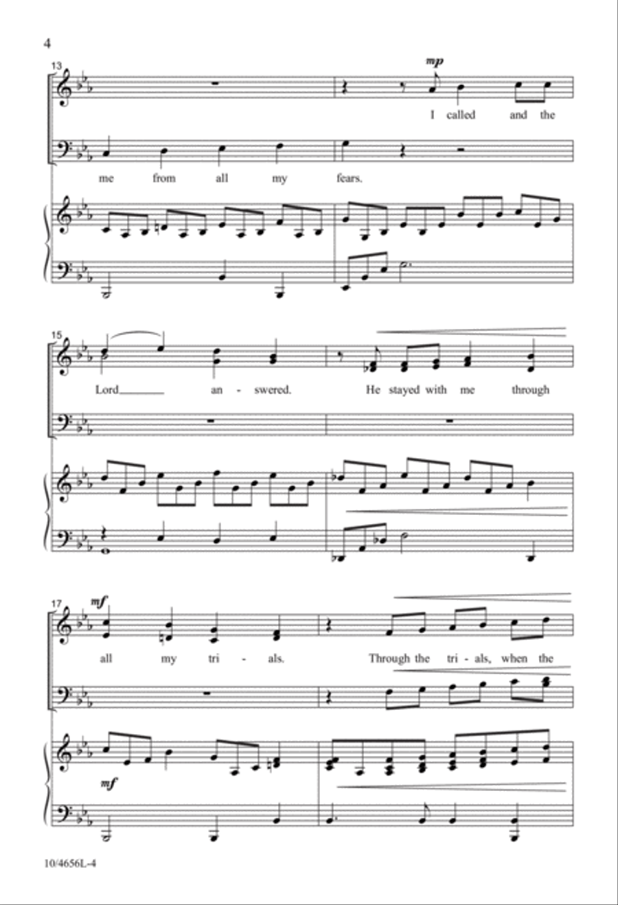 The Lord Is Listening 4-Part scores gallery preview page 4