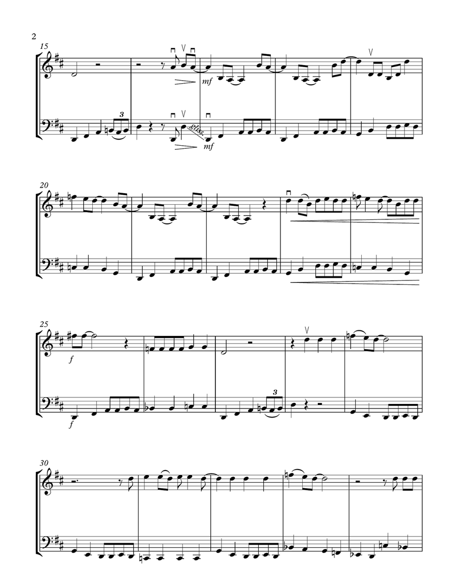 Crazy Little Thing Called Love String Duet scores gallery preview page 2